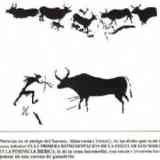 Arte Levantino:Cazador y toro; rebaño de bóvidos